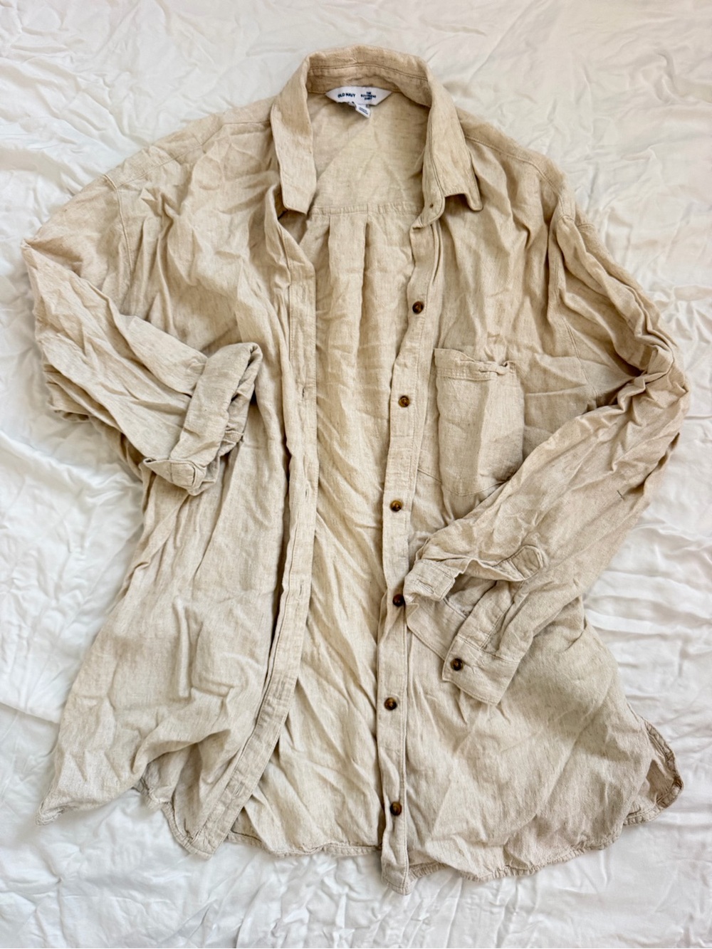 Old Navy Linen Color Button-Down Shirt